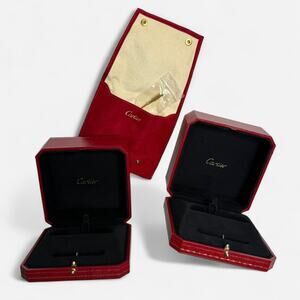 Cartier Love Bracelet Box Lot 2 Red Cases Pouch Screwdriver CRCO000210